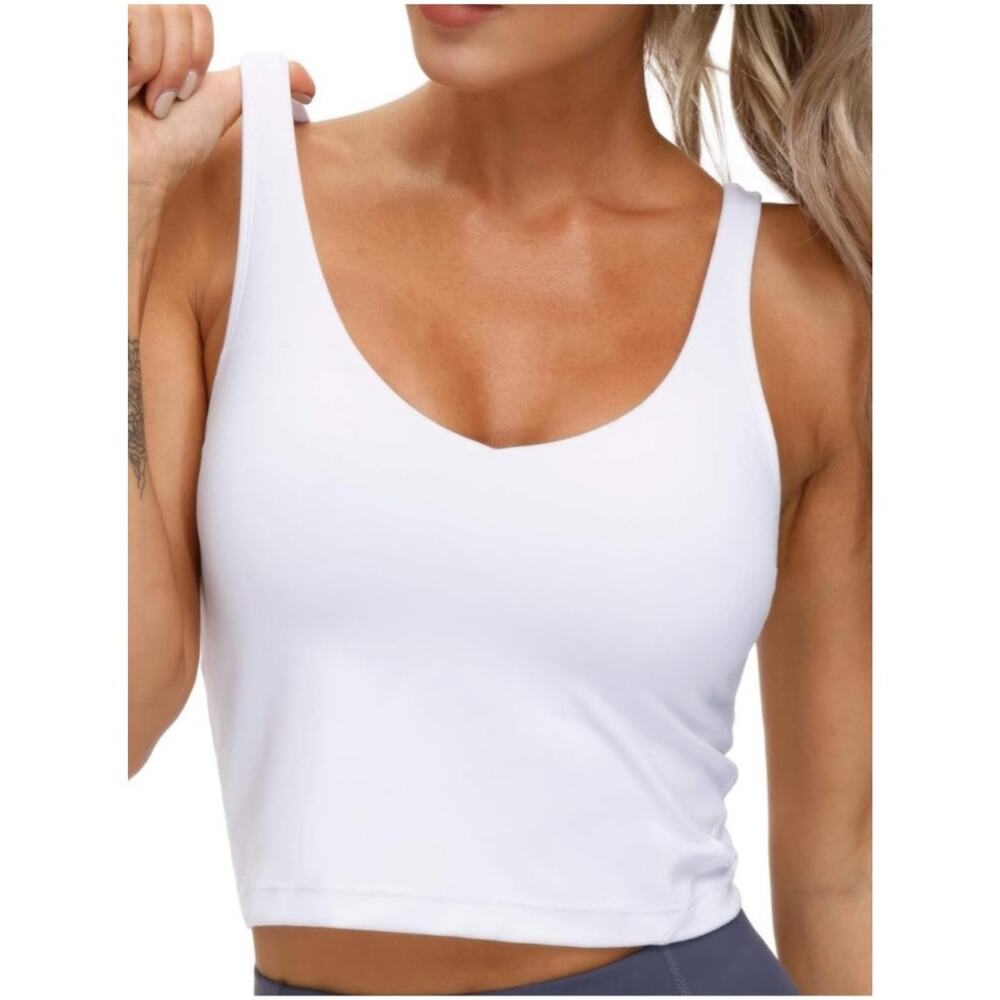 The Gym People Women's White Sports Bra Wireless Size XS. NEW!